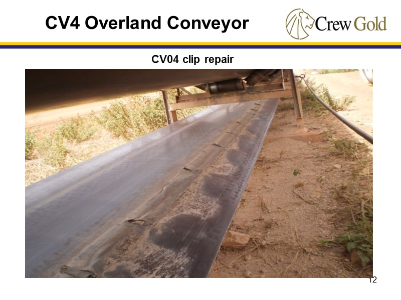 12 CV4 Overland Conveyor CV04 clip repair